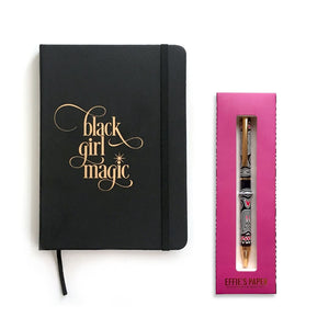 Black Girl Magic Notebook + Embrace Your Magic Pen - Effie's Paper