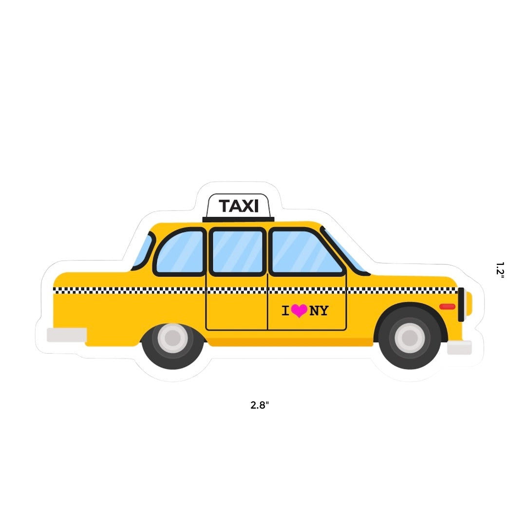 NYC Taxi - I Love NY Vinyl Sticker