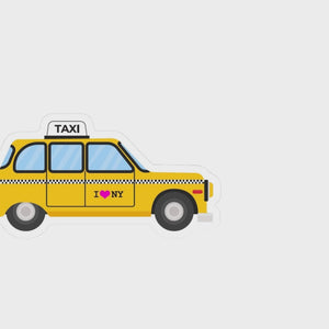 NYC Taxi - I Love NY Vinyl Sticker