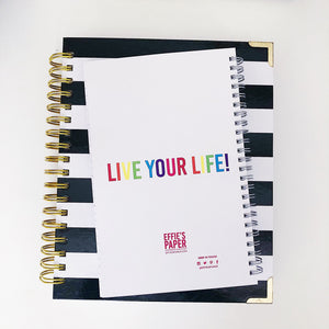 LIVE LIFE :: Spiral Notebook,   - Effie's Paper