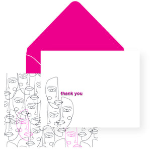 Smiling Faces Thank You Notes :: Boxed Stationery Set